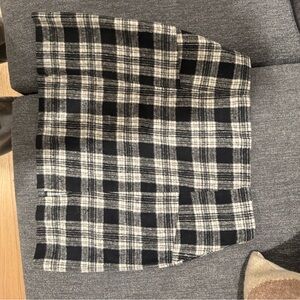 MPG Black and White Plaid Mini Skirt